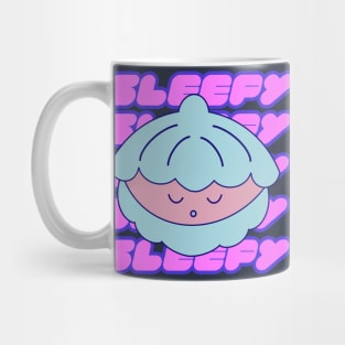 Kawaii Cute Sleepy Shell - Retro Shellfish Mug